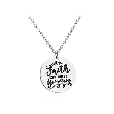 Faith Can Move Mountains Christian Necklace