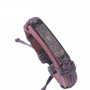 Fashion Cross Leather Bracelet