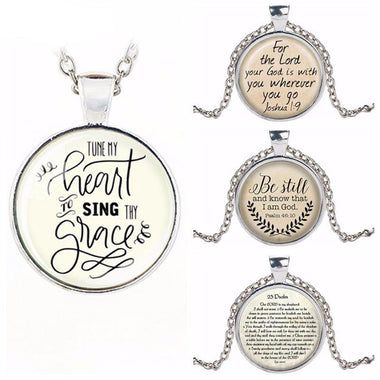 Tune My Heart to Heart Sing Scripture Necklace