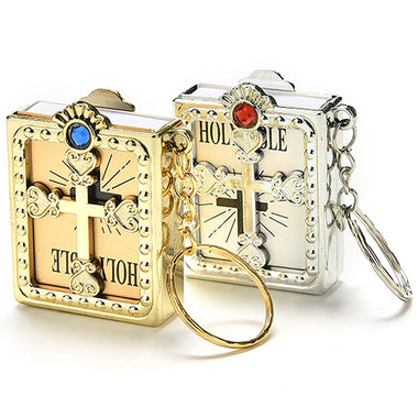 Fashion Mini Holy Bible Miniature Keychain
