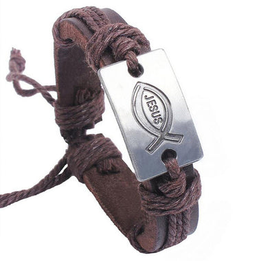 Jewelry Alloy Fish Leather Bracelet